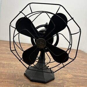 Vtg MCM Retro SPARTAN Rare Octagon Shape 4 Blades Oscillating Electric Fan *Read